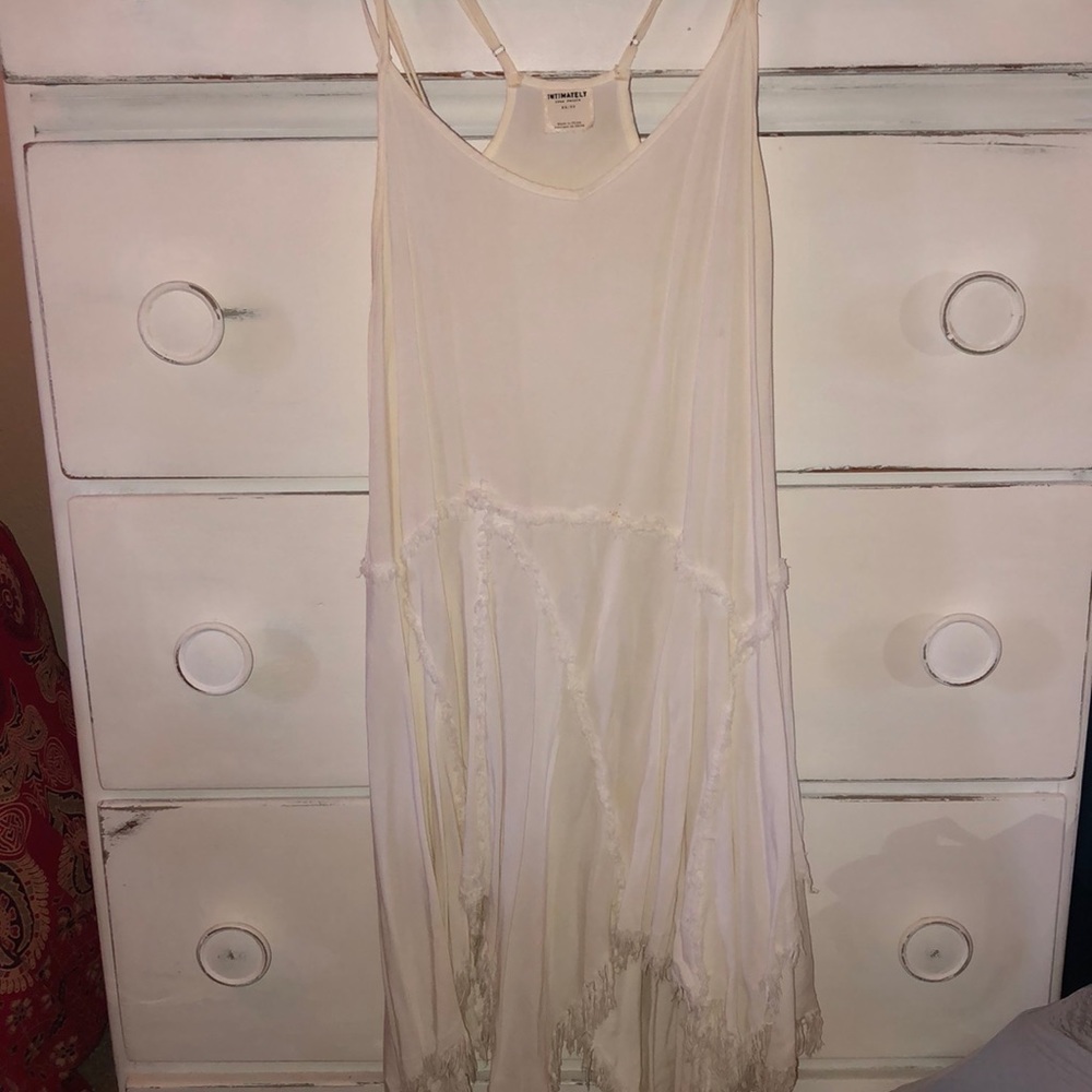 White distressed Free People dress